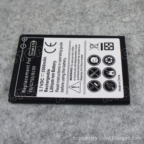 cell phone battery pack for Huawei Honor 3X G750 B199